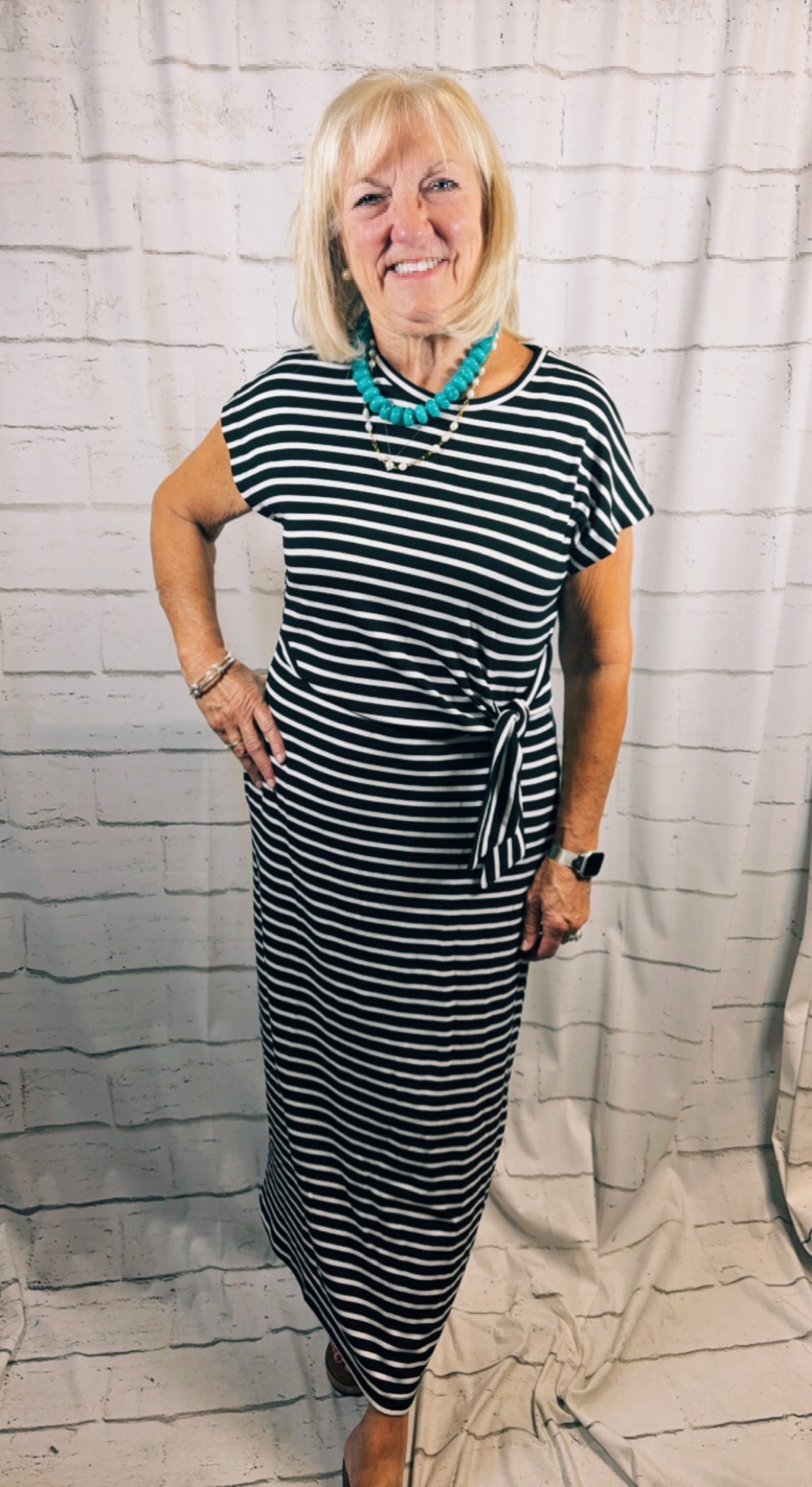 Side Tie Maxi Dress