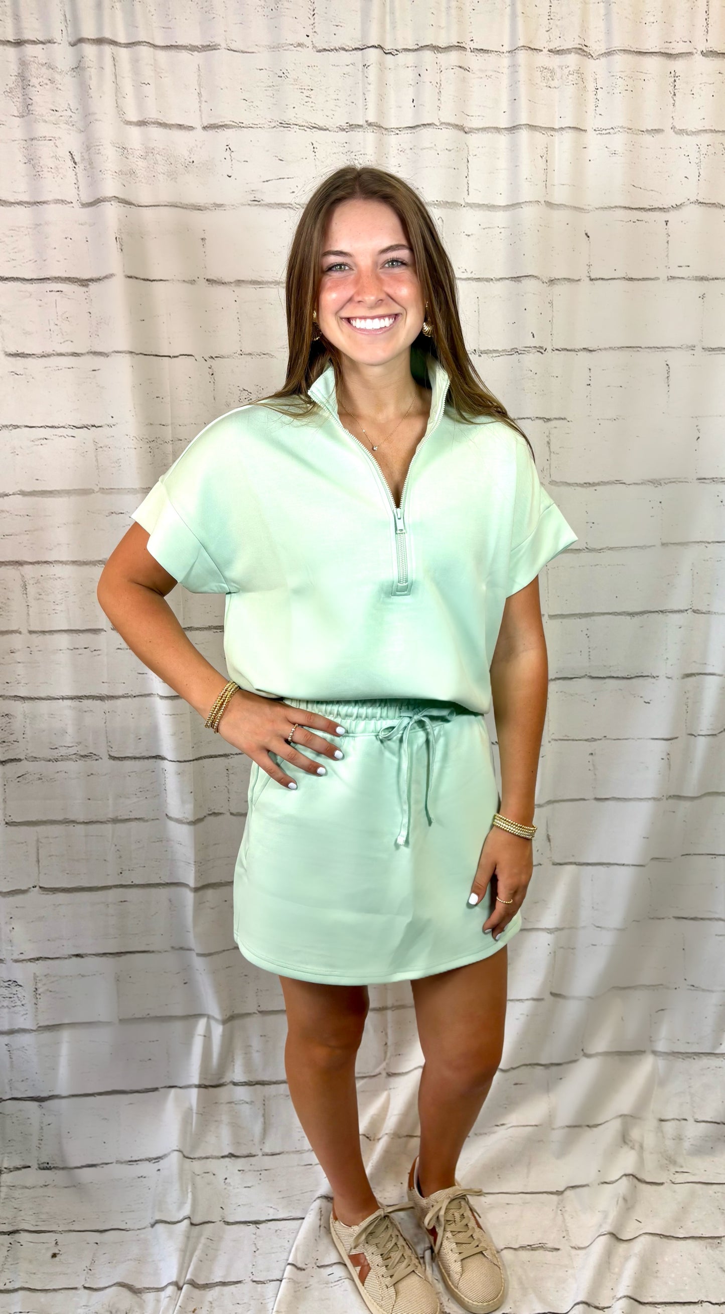 Rae Mode Mint Skort Set