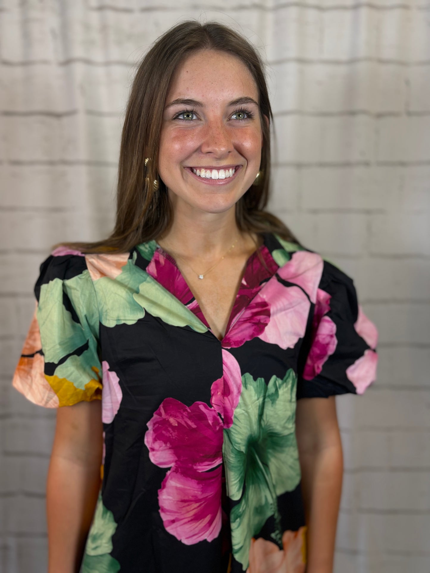 Floral Fusion Midi Dress
