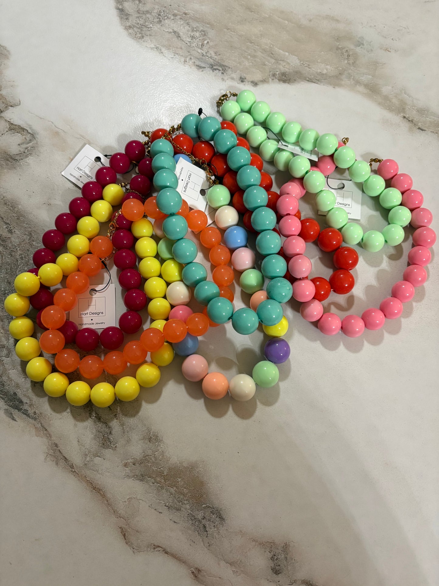 Pop of Color Beaded Necklaces