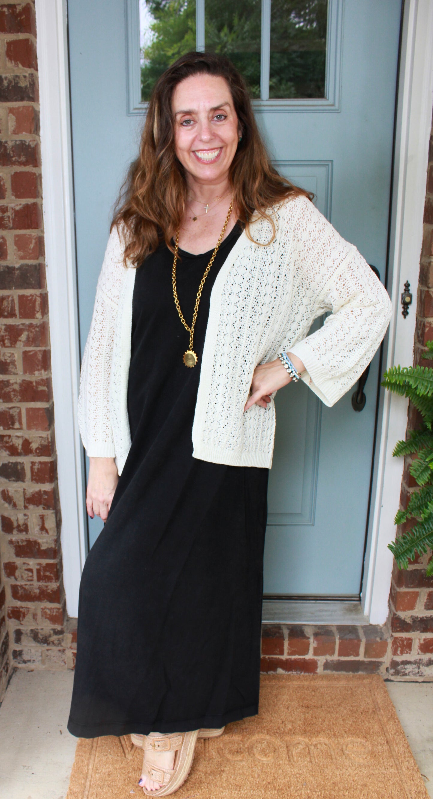 Crochet Drop Sleeve Cardigan