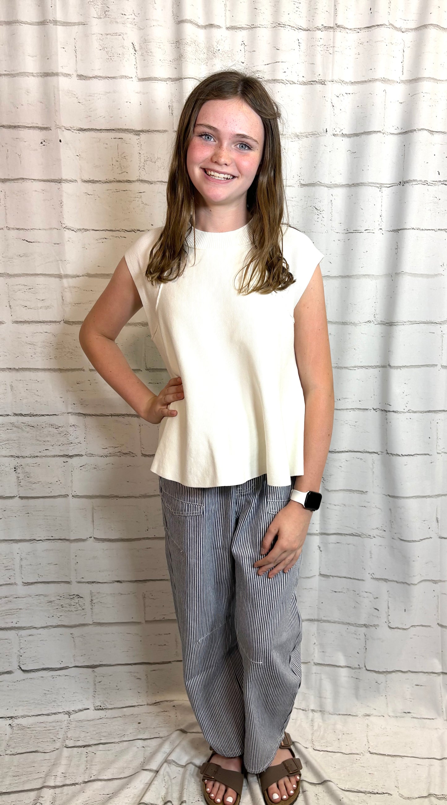 Striped Barrel Drawstring Pants