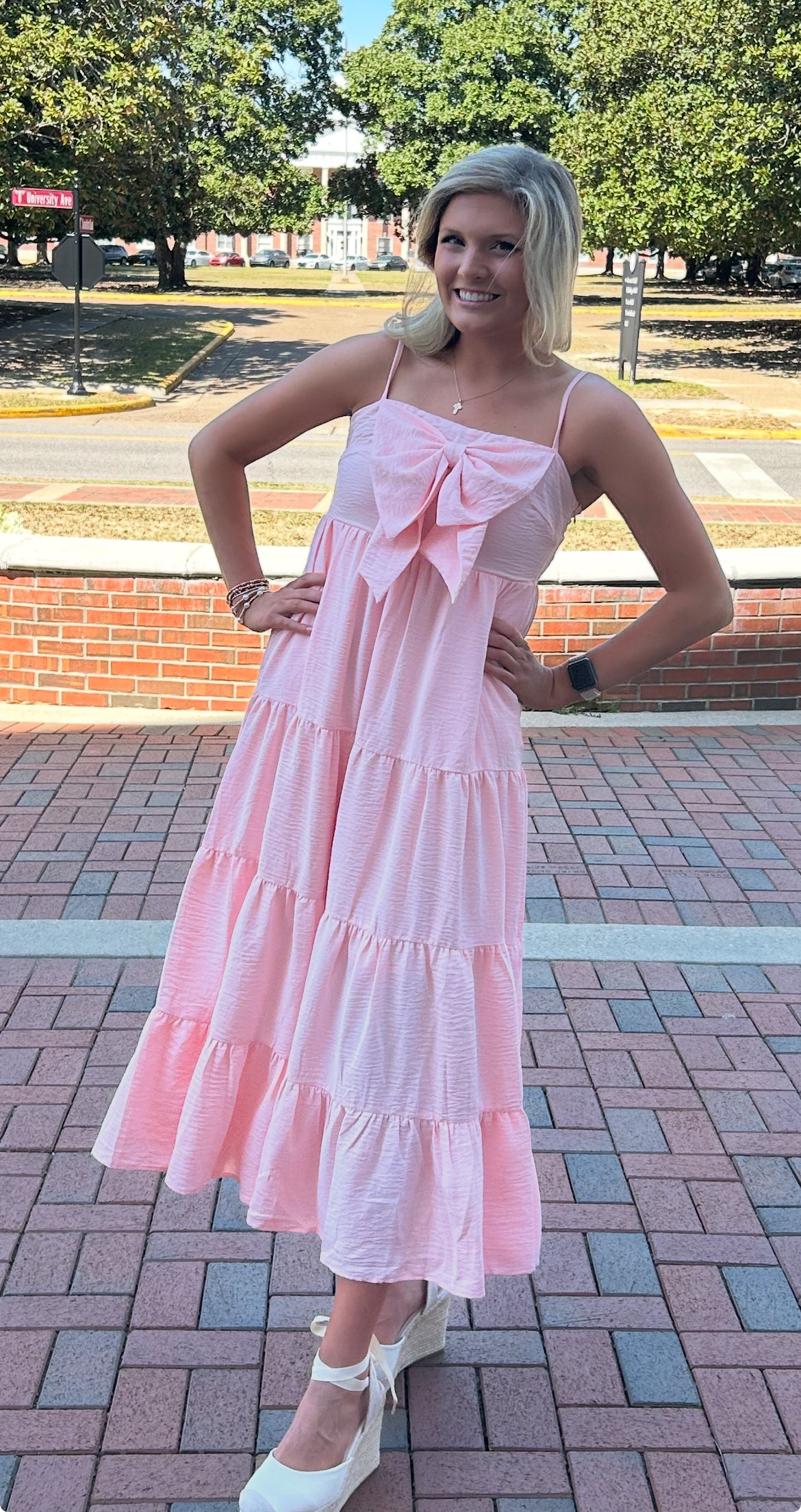 Bow Tie Tiered Midi