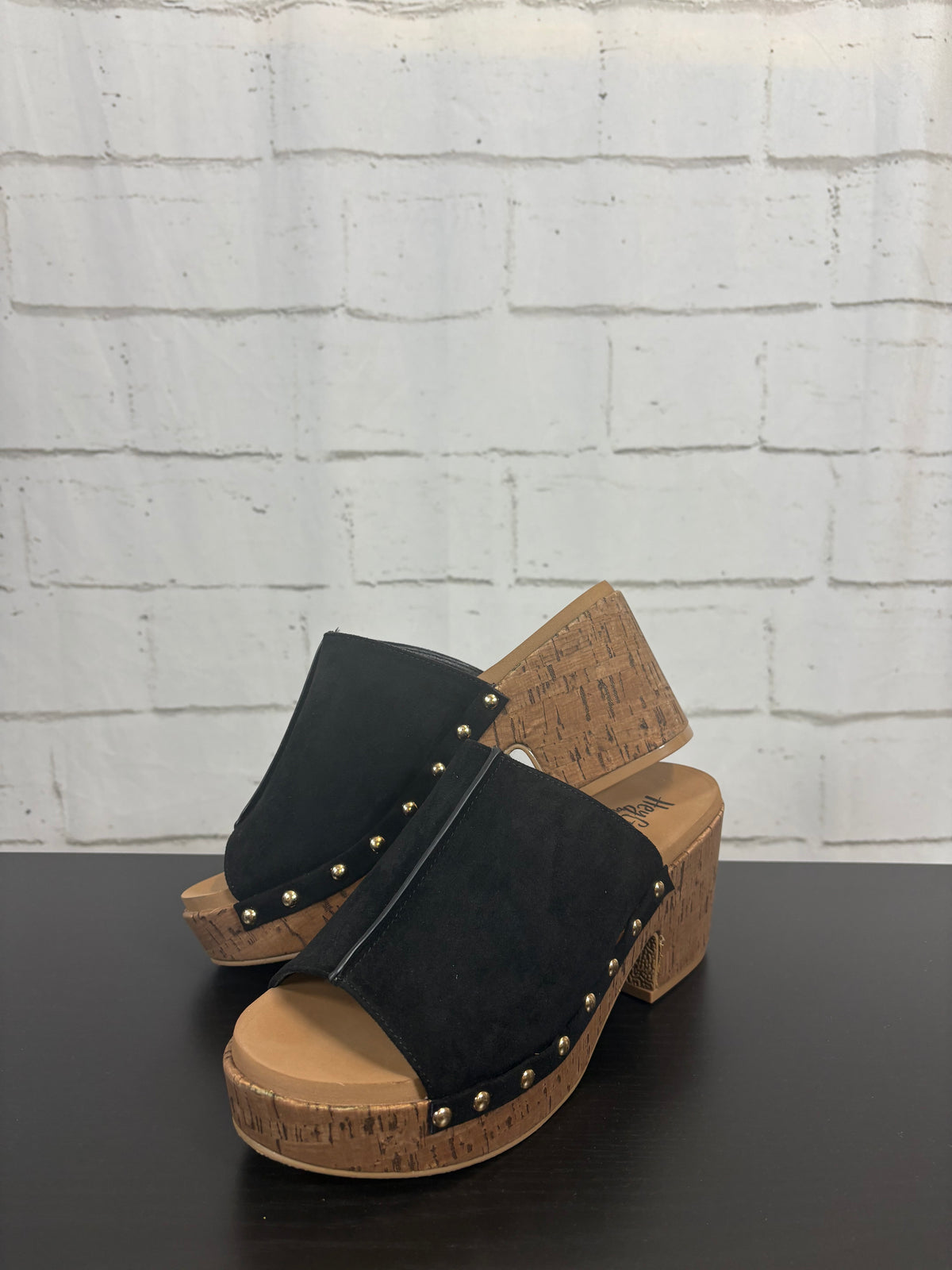 Corkys Gaslight Suede Chunk Heals