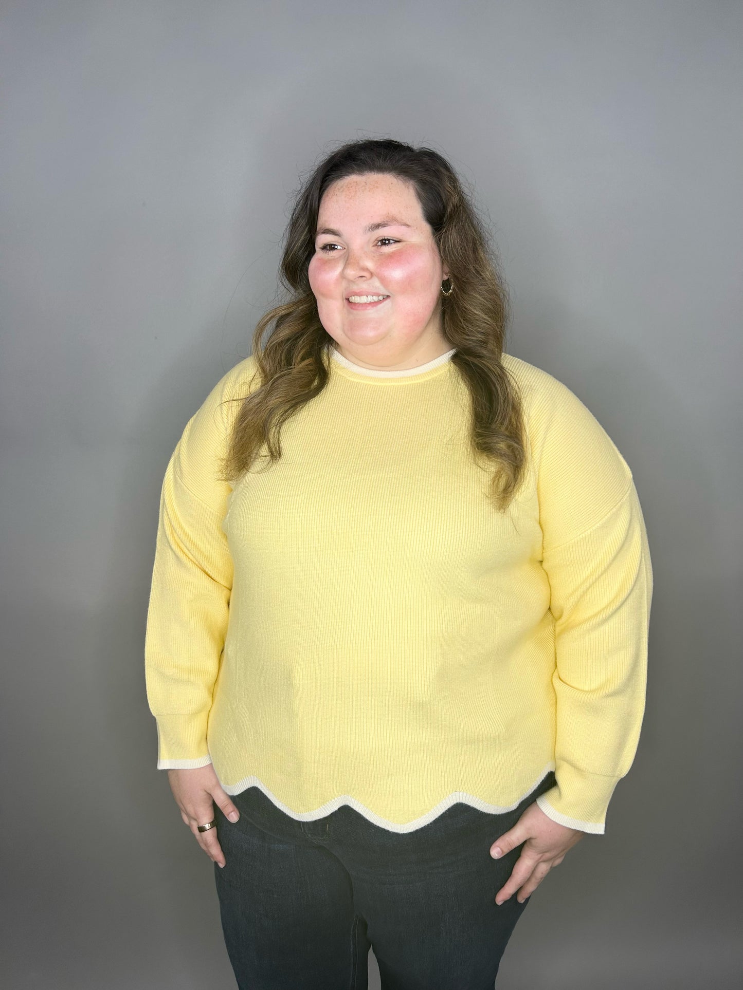 Stripe Trim Sweater