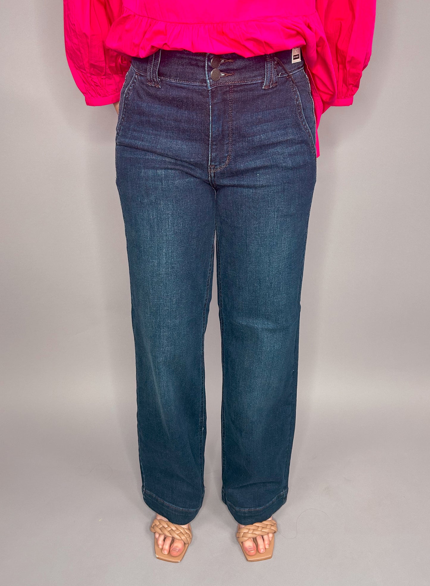 Judy Blue Clean Dark Wash Trouser Jeans