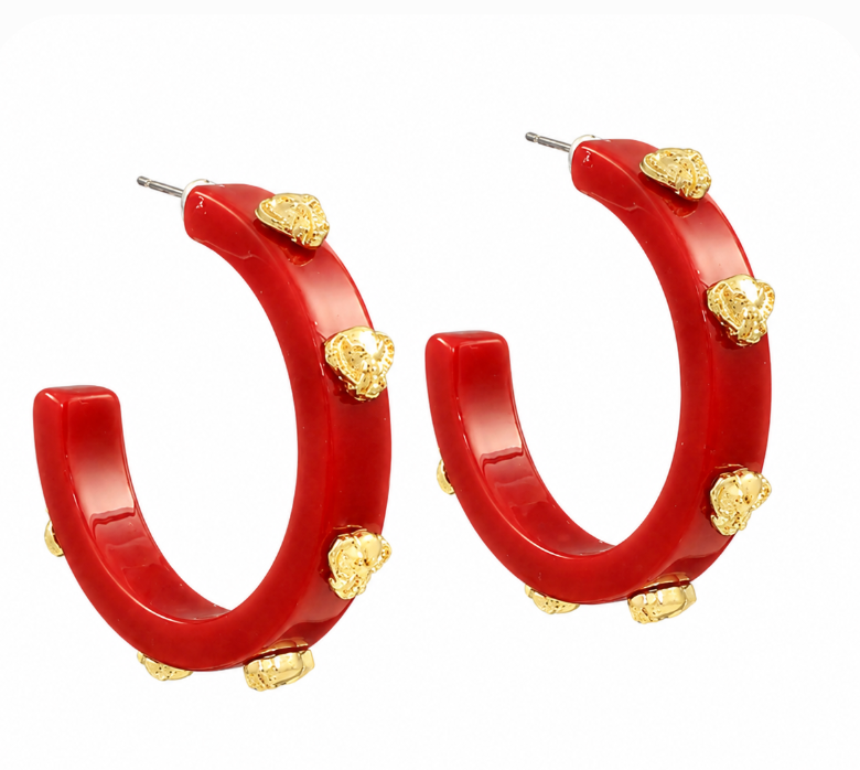 Elephant Acrylic Hoops
