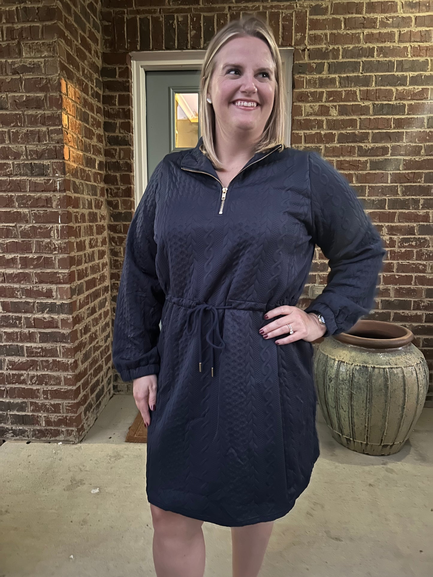 Cable Knit Athleisure Dress