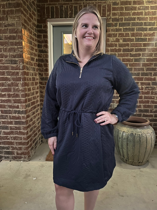 Cable Knit Athleisure Dress