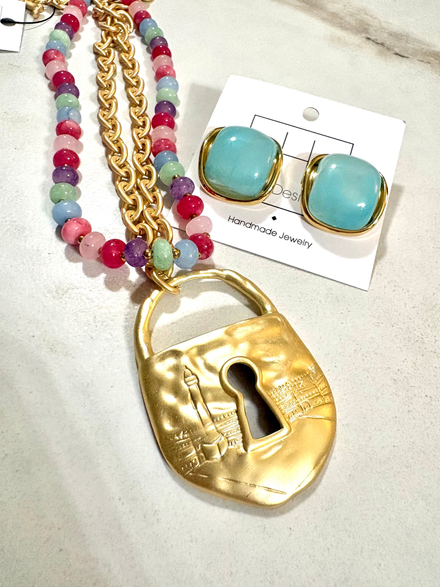 Golden Lock Necklace