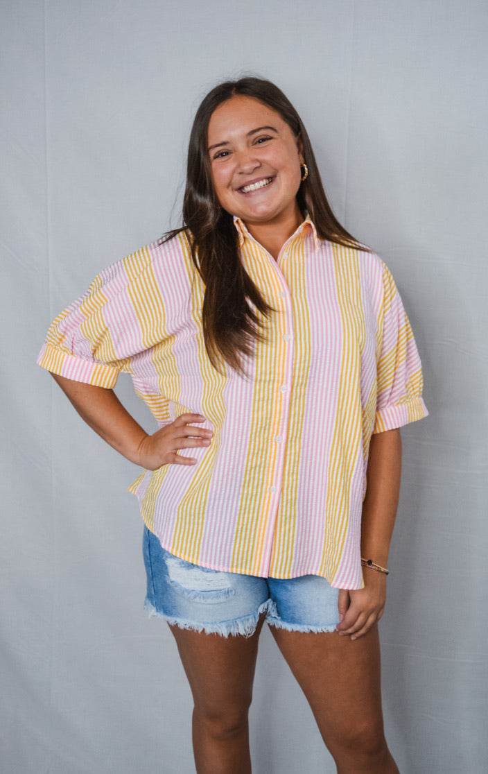 Sherbert Striped Top