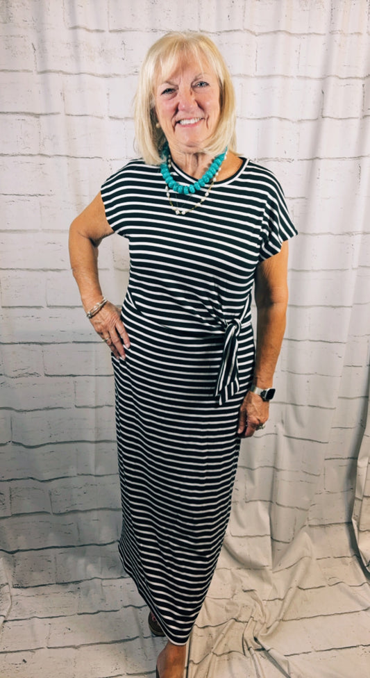 Side Tie Maxi Dress