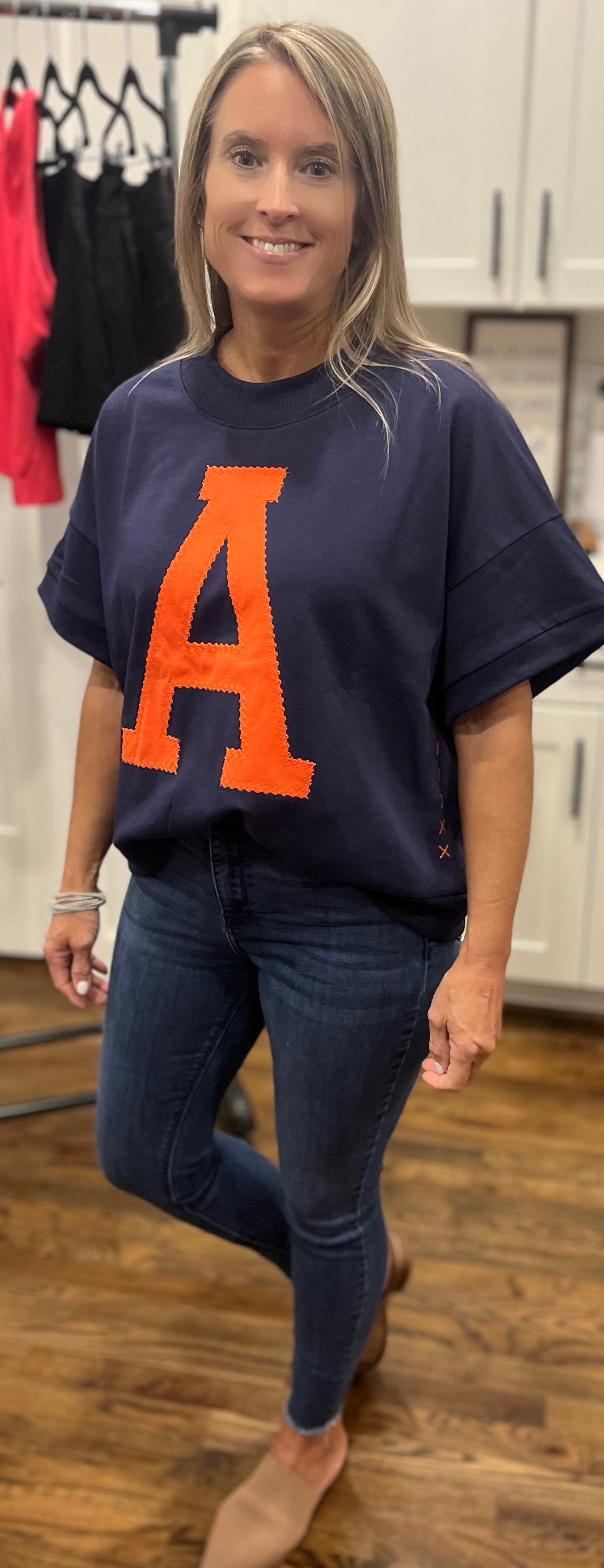 Letterman Top- Auburn