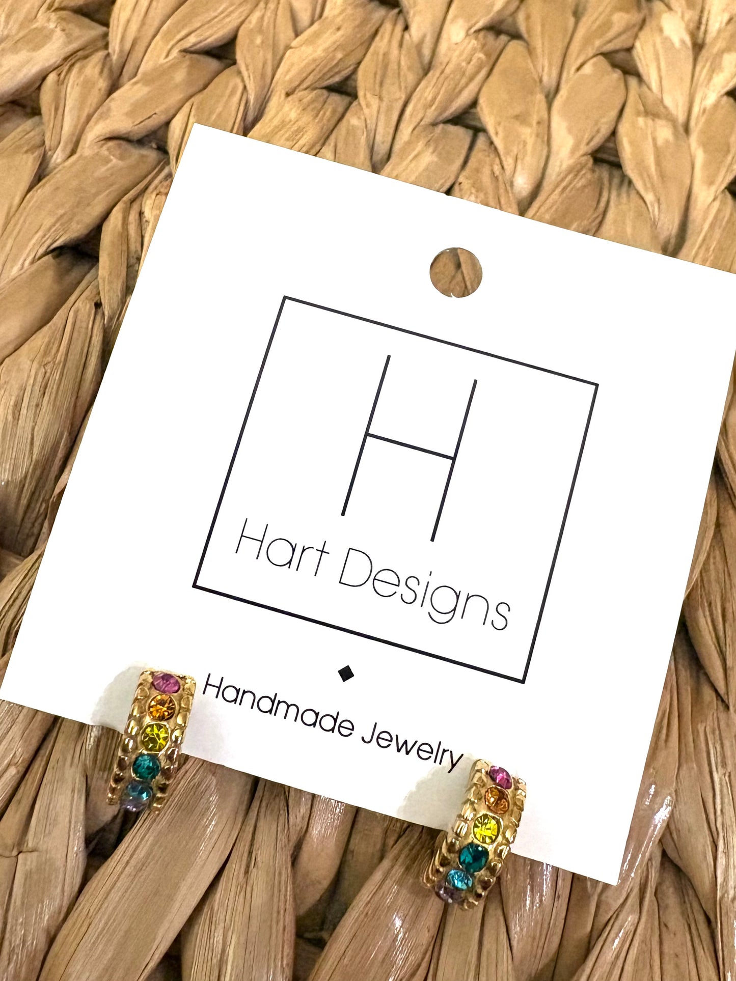Rainbow Huggie Earrings