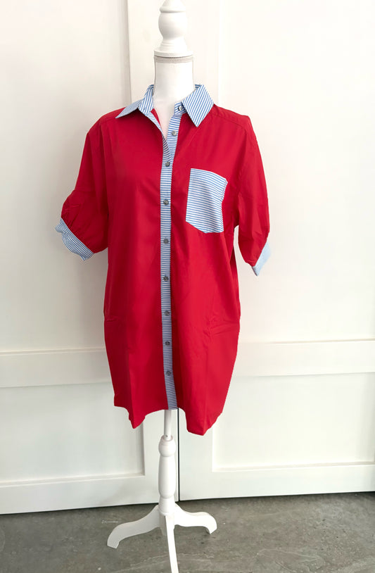 Red & Stripes Dress