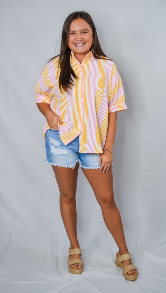 Sherbert Striped Top