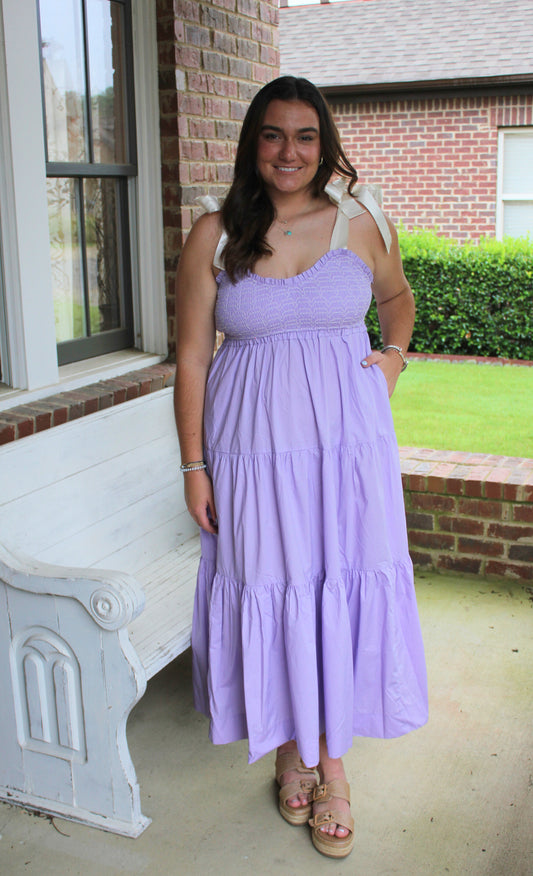 Smocked Iris Maxi