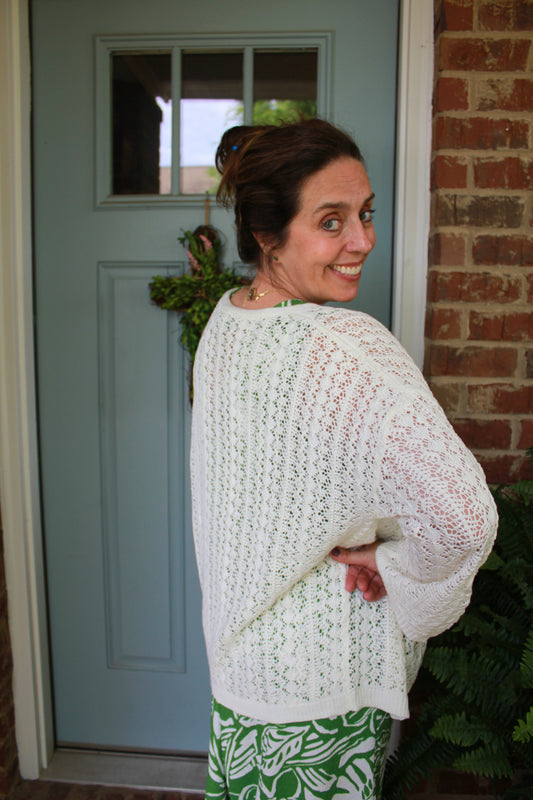 Crochet Drop Sleeve Cardigan