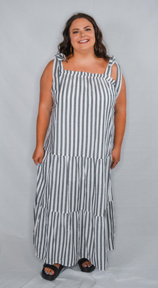 Sepia Striped Dress