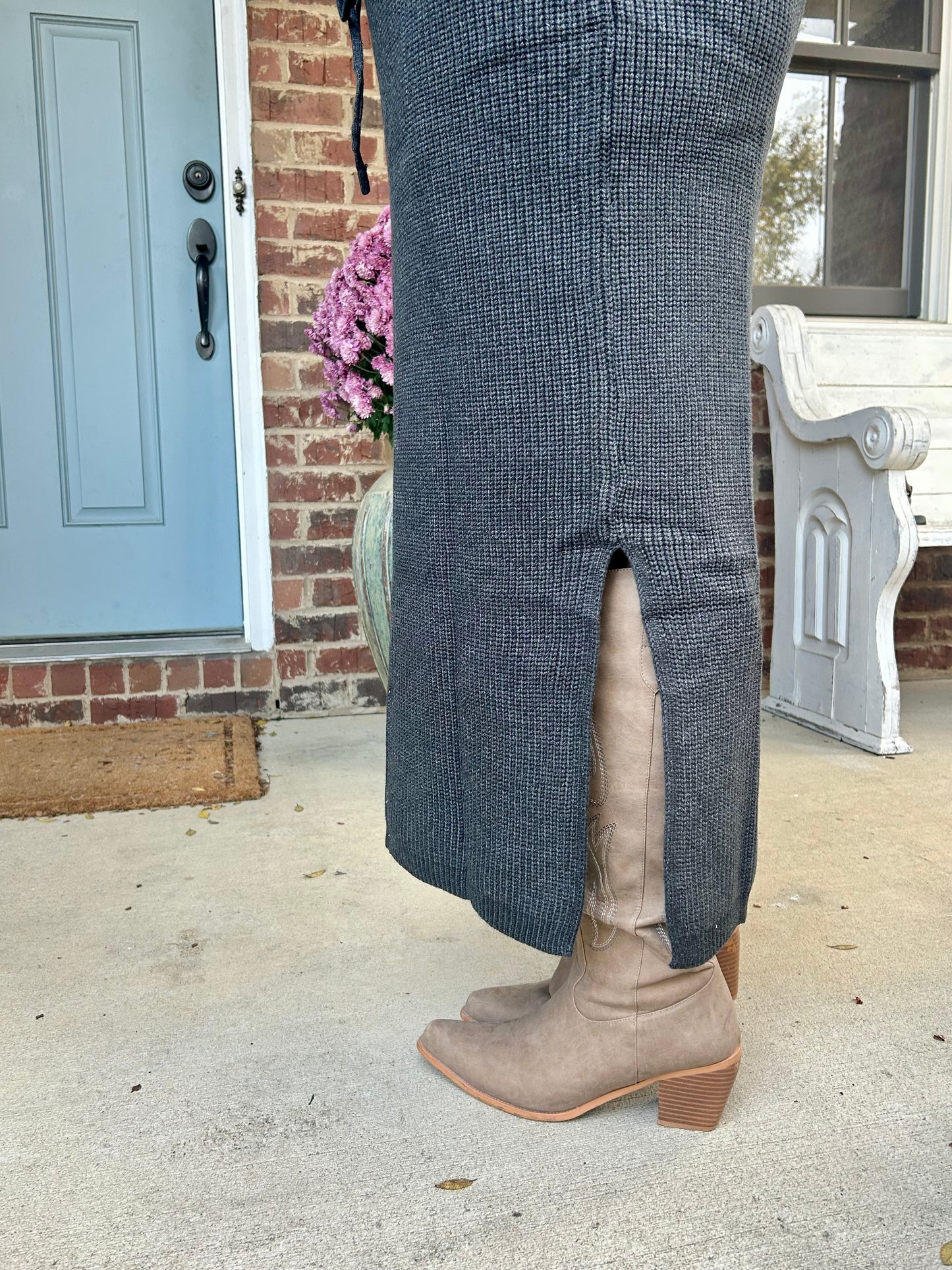 Steel Grey Sweater Set