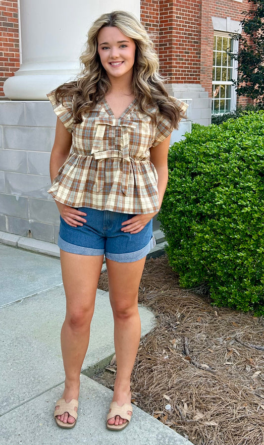 Classic Cuffed Denim Shorts