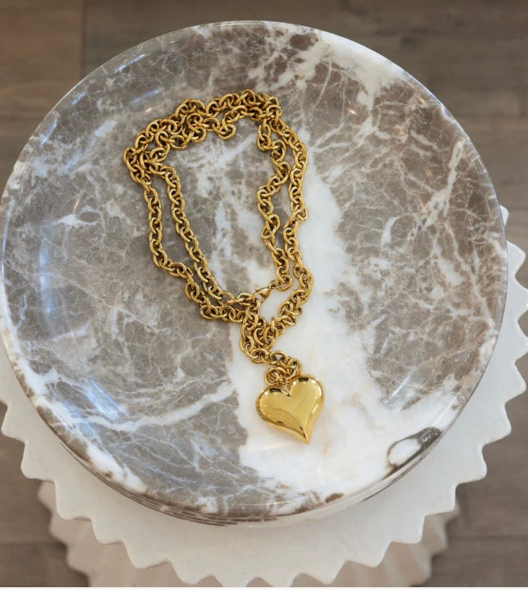 Gold Heart Necklace XL