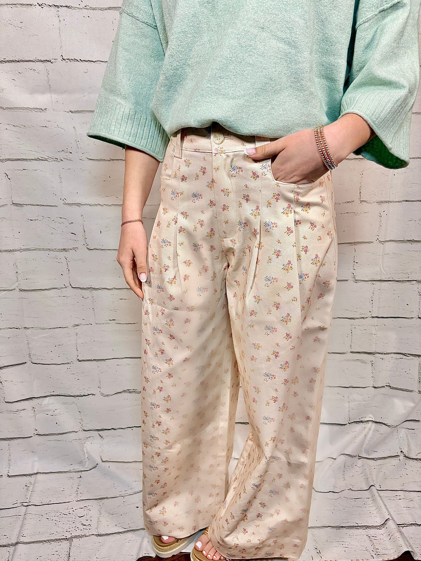 Pleated Petal Pants