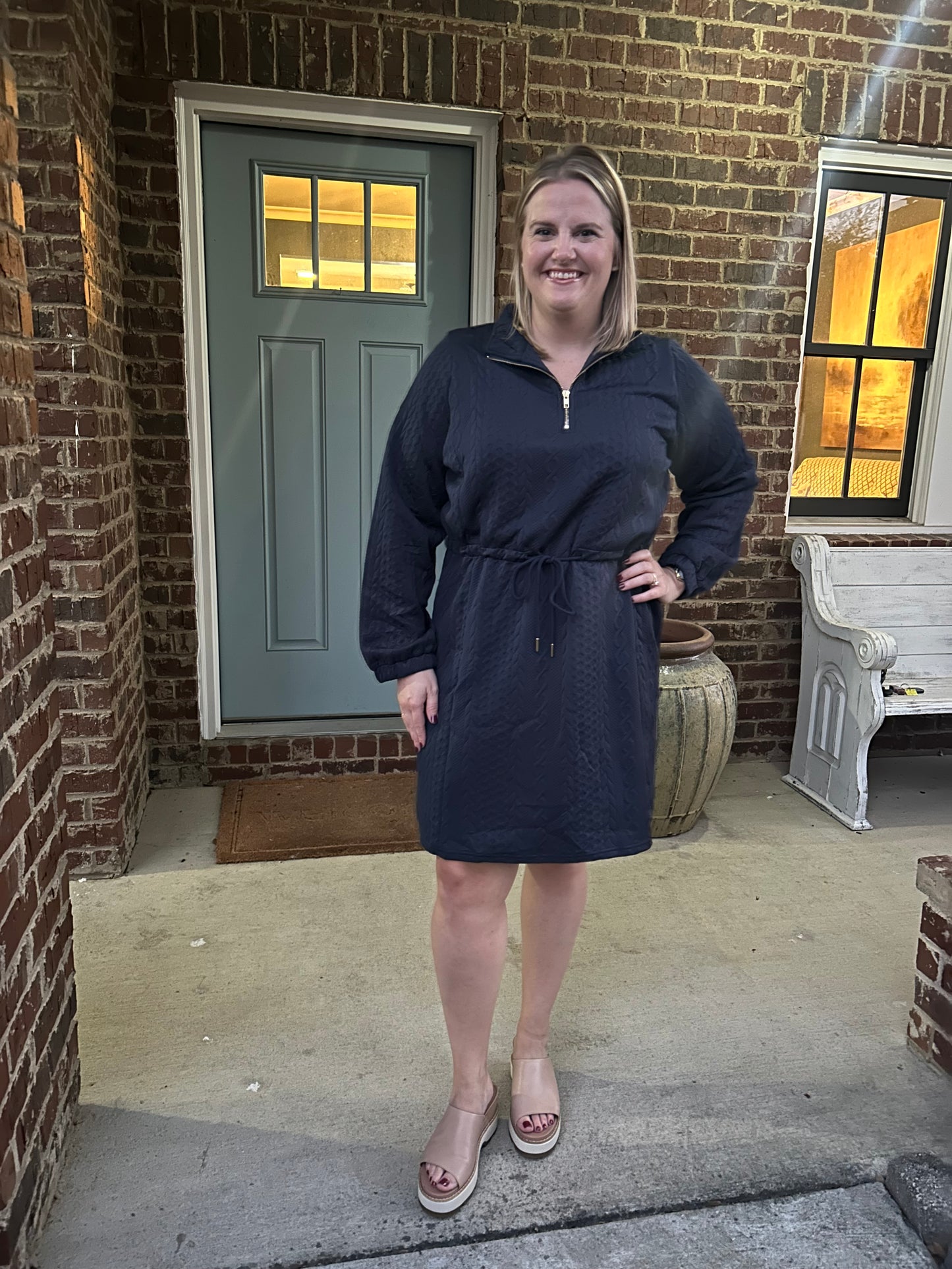 Cable Knit Athleisure Dress