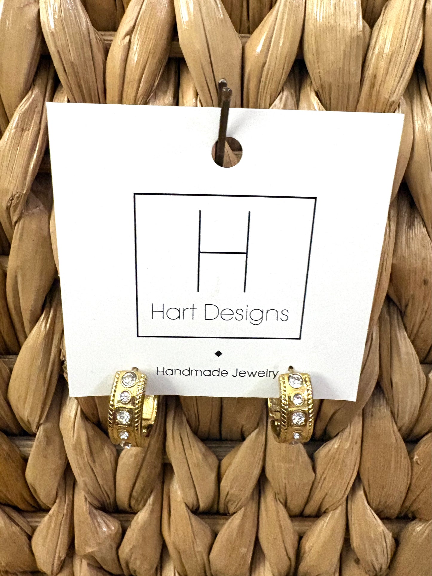 Rope & Diamond Huggie Earrings