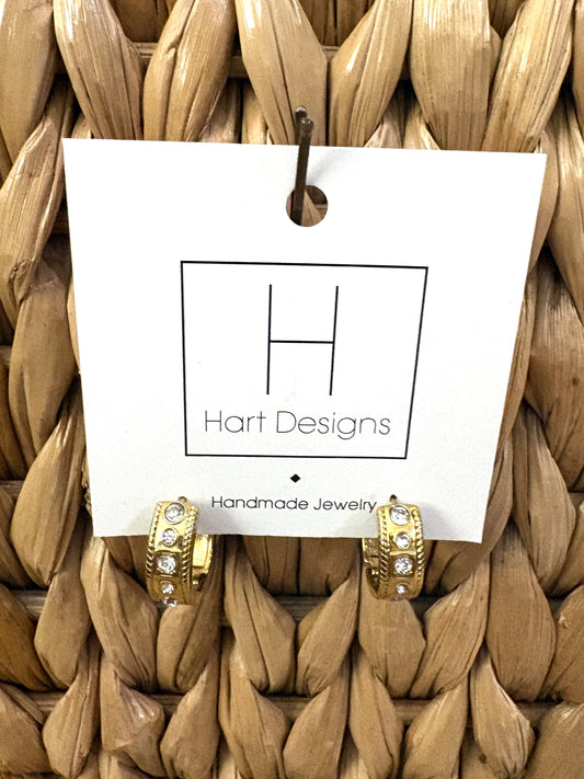Rope & Diamond Huggie Earrings