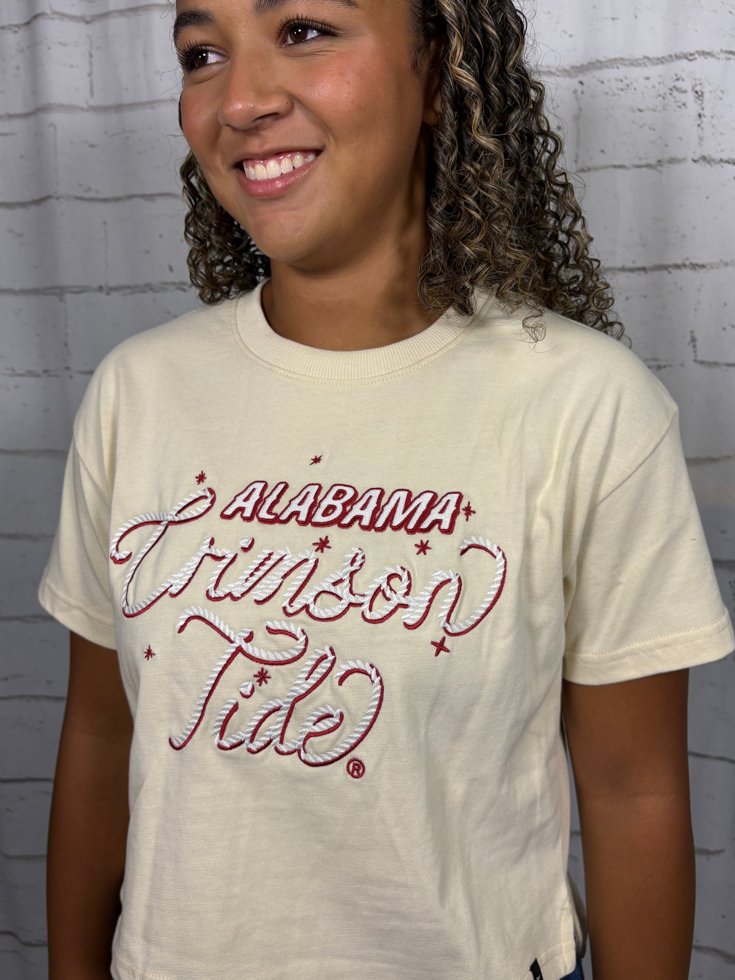 Crimson Cowgirl Cropped Tee