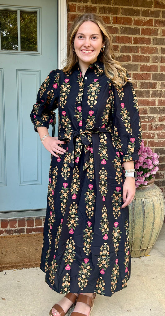 Vertical Flowers Maxi