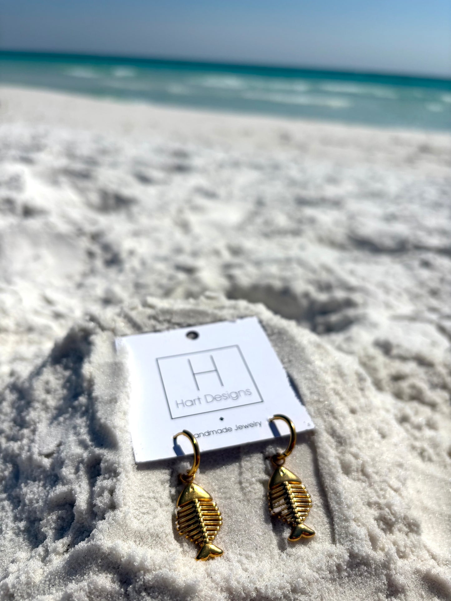 Fishbone Dangle Earrings