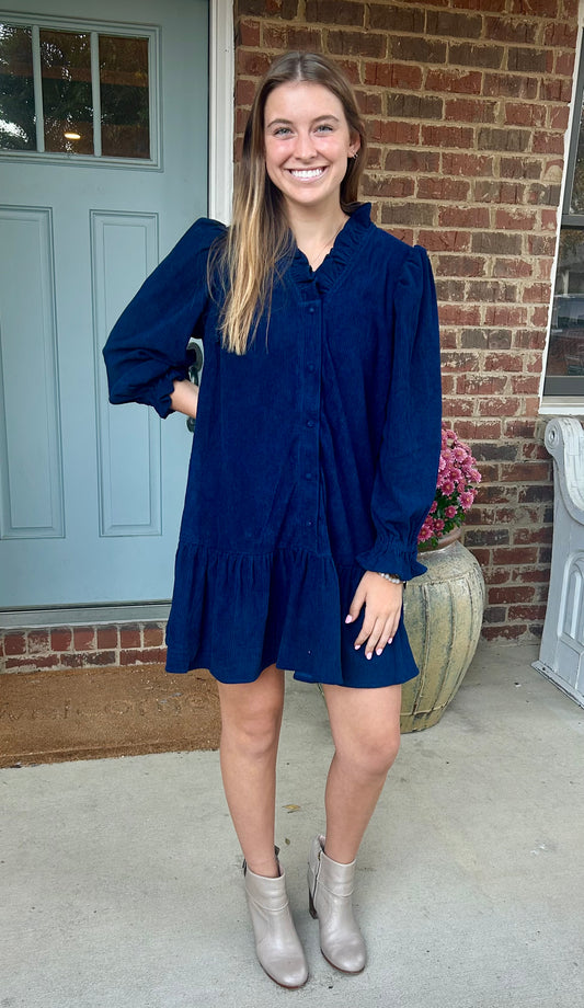 Corduroy Mini Dress