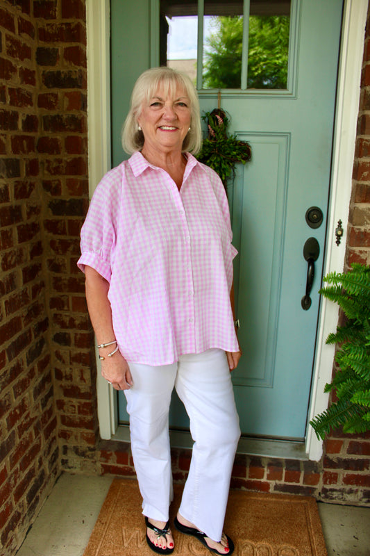 Pink Picnic Button Down