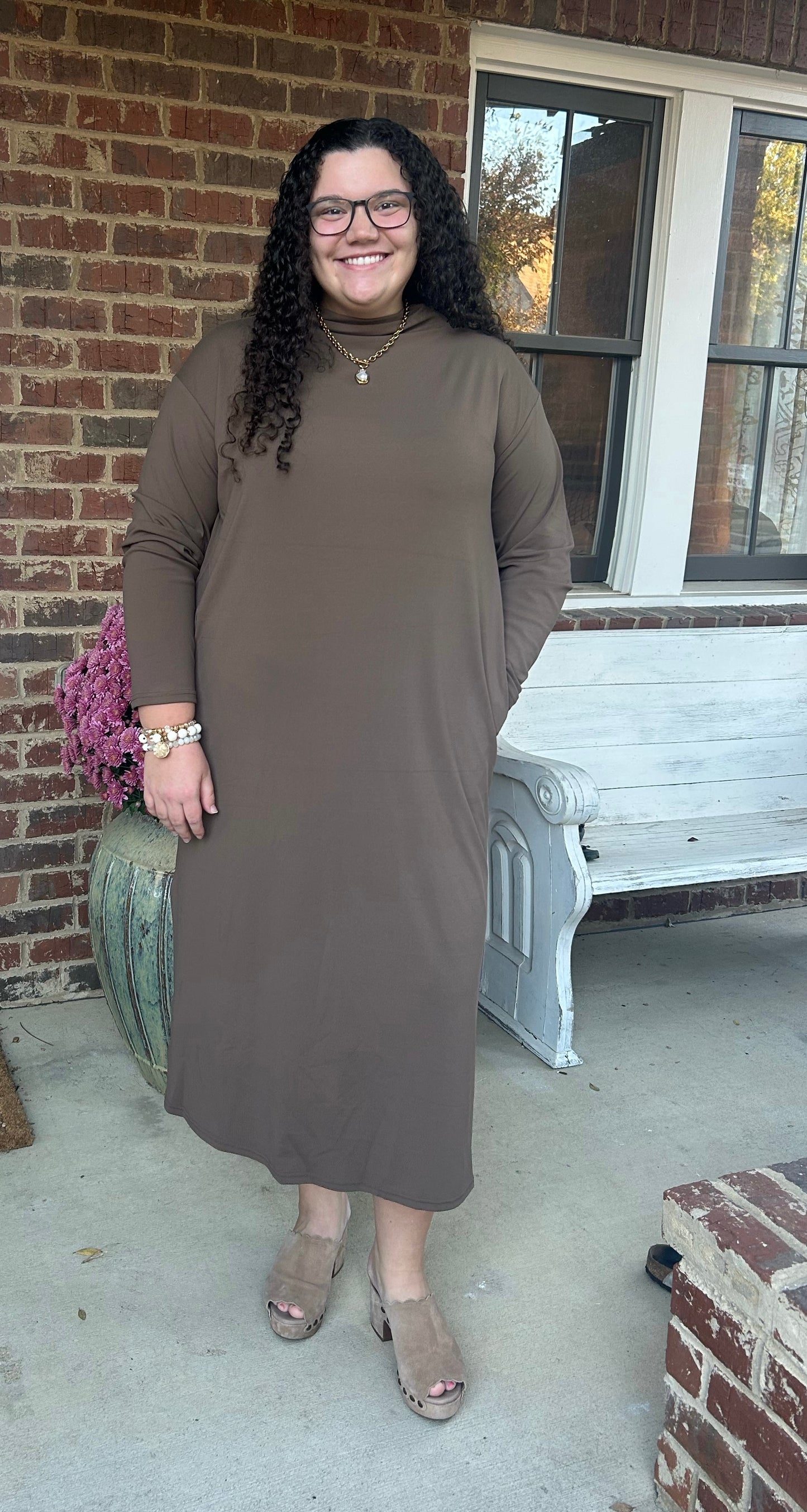 Slinky Turtleneck  Dress