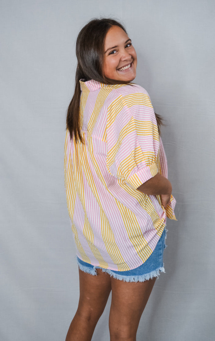 Sherbert Striped Top