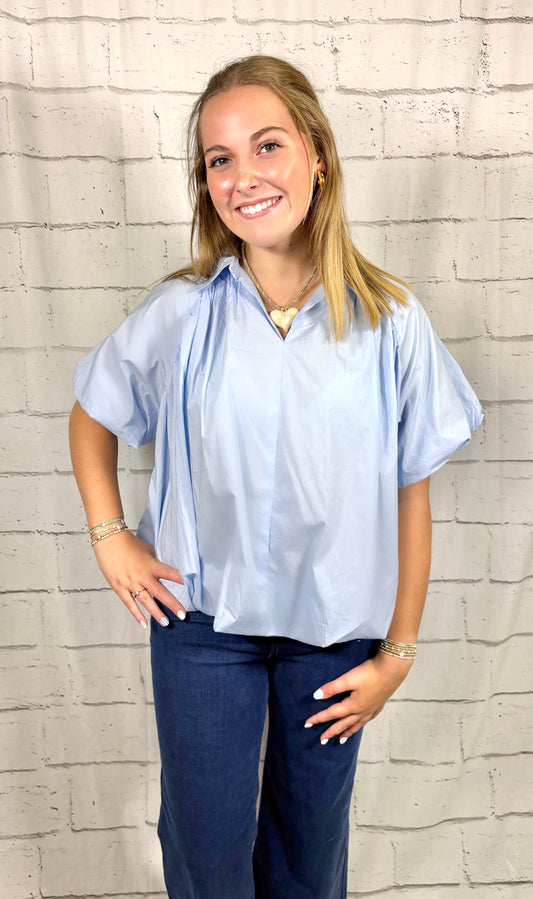 Rena Bubble Hem Blouse