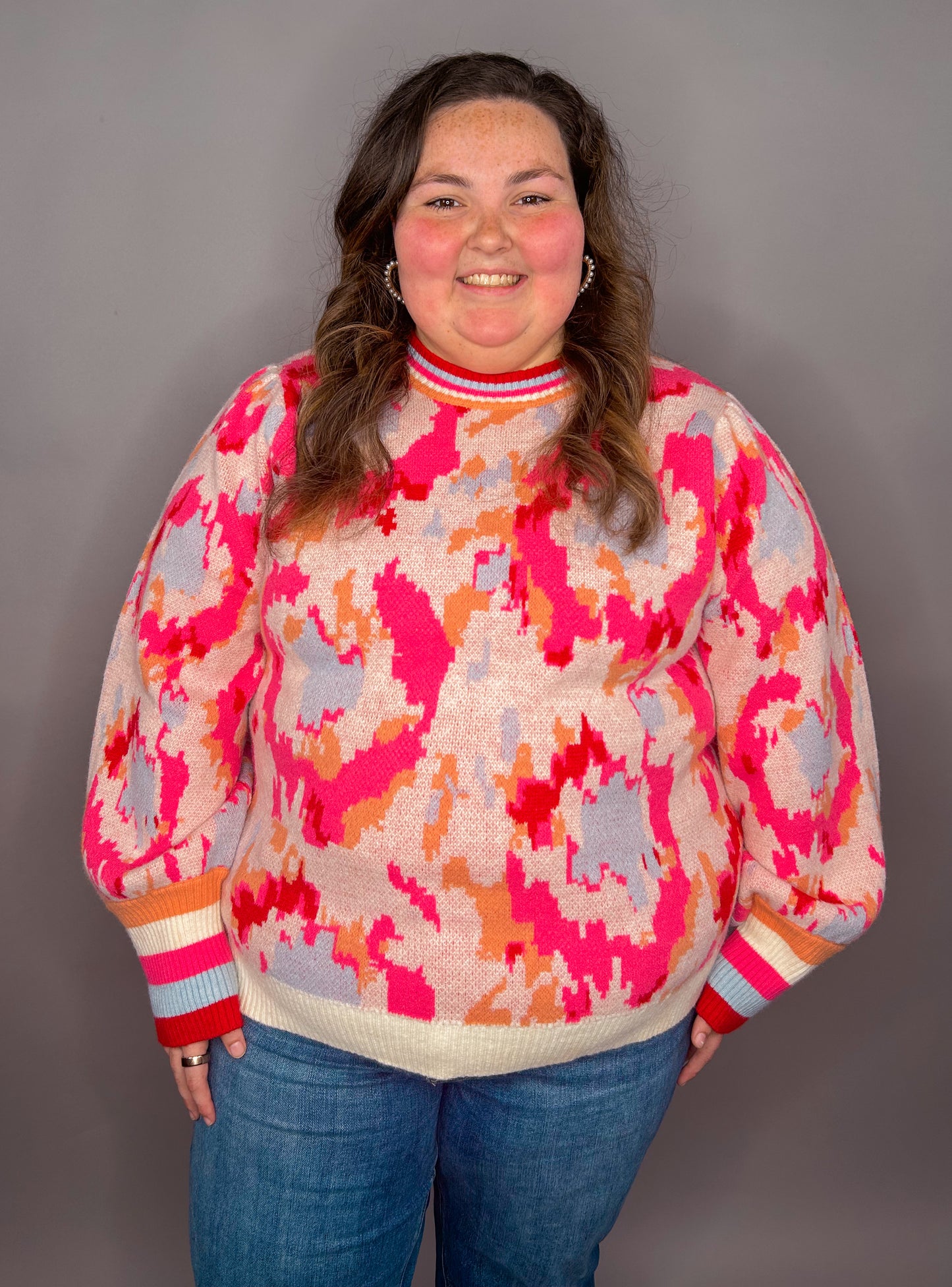 Abstract Leopard Sweater