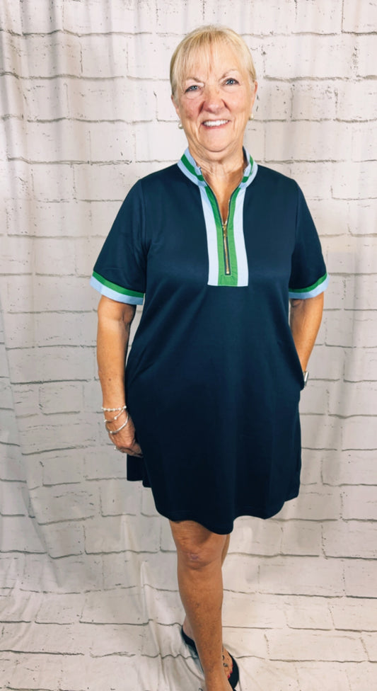 The Quinn Quarter Zip Dress