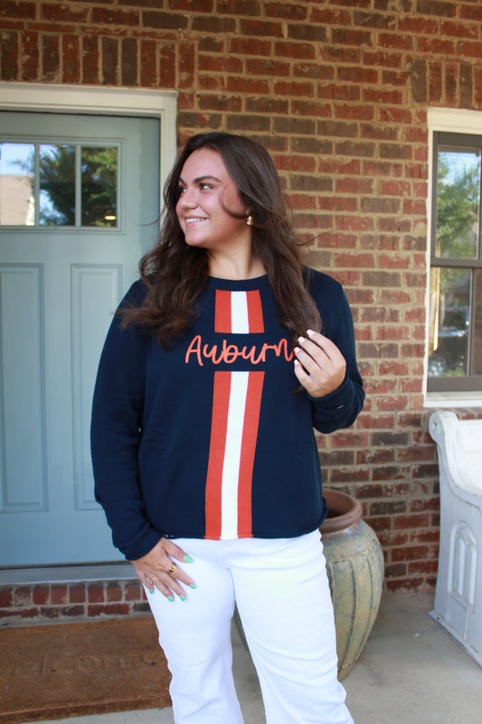 Auburn Powerstripe Sweater