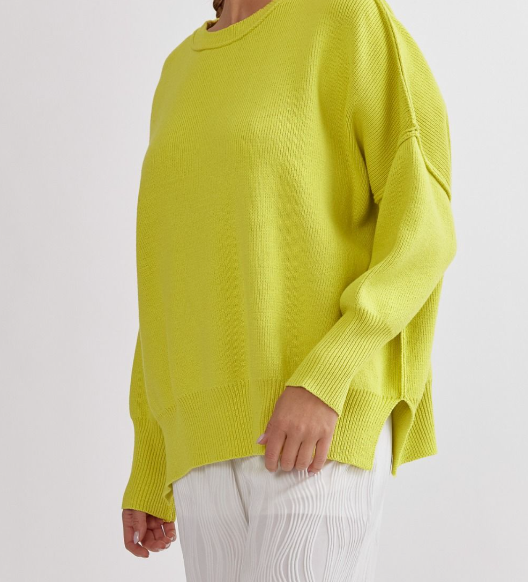 Swinging into Spring Sweater- Lime