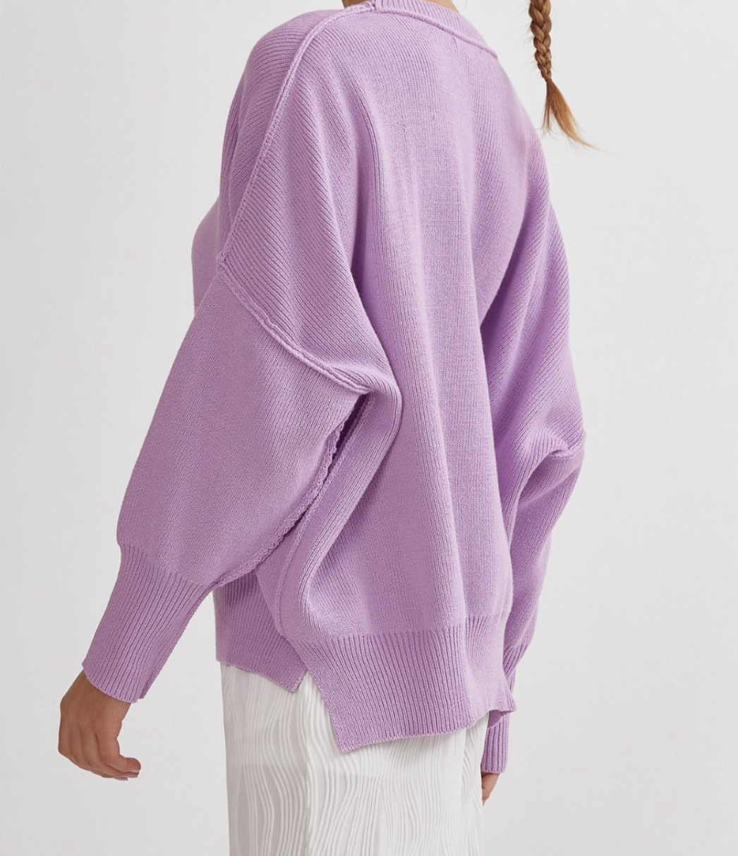 Swinging into Spring Sweater- Lavender