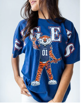 Oversized Gameday Tee- AU Tigers NAVY