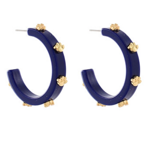 Tiger Paw Acrylic Hoops
