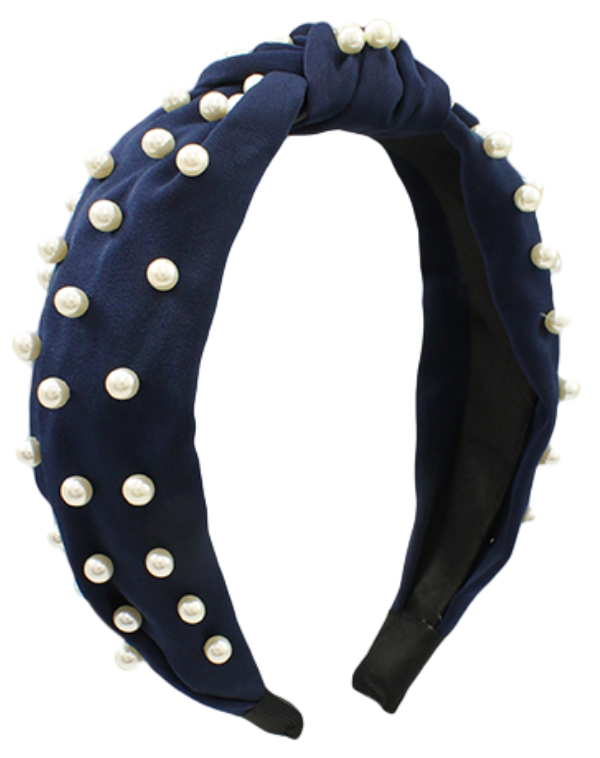Navy & Pearl Headband