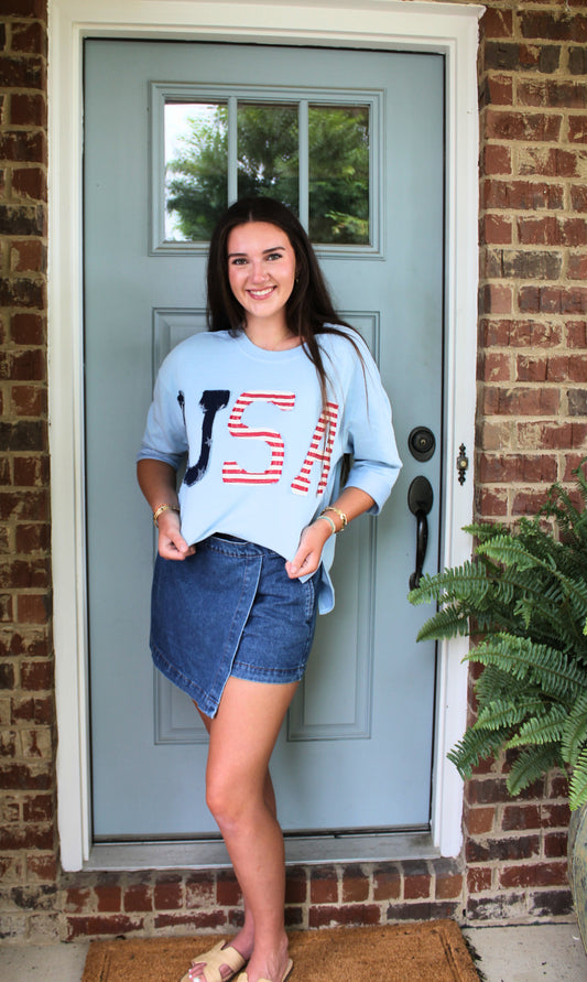 USA Patchwork Top
