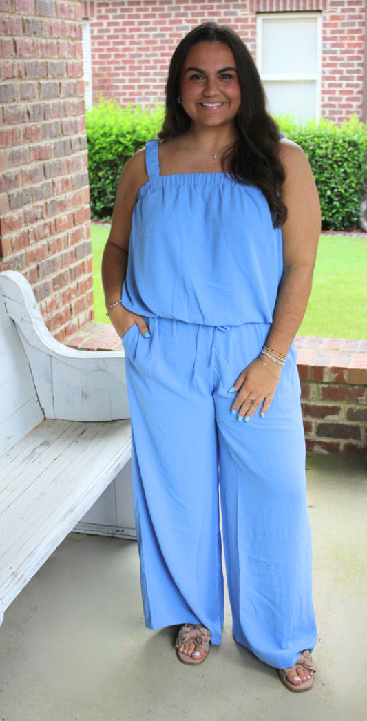 Ocean Blue Bubble Hem Set
